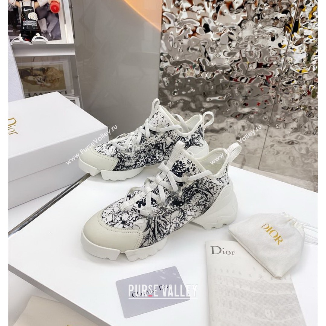 Dior D-Connect Sneaker in Zodiac Printed Technical Fabric S17X 2021 (KW-210816051)