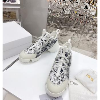 Dior D-Connect Sneaker in Zodiac Printed Technical Fabric S17X 2021 (KW-210816051)