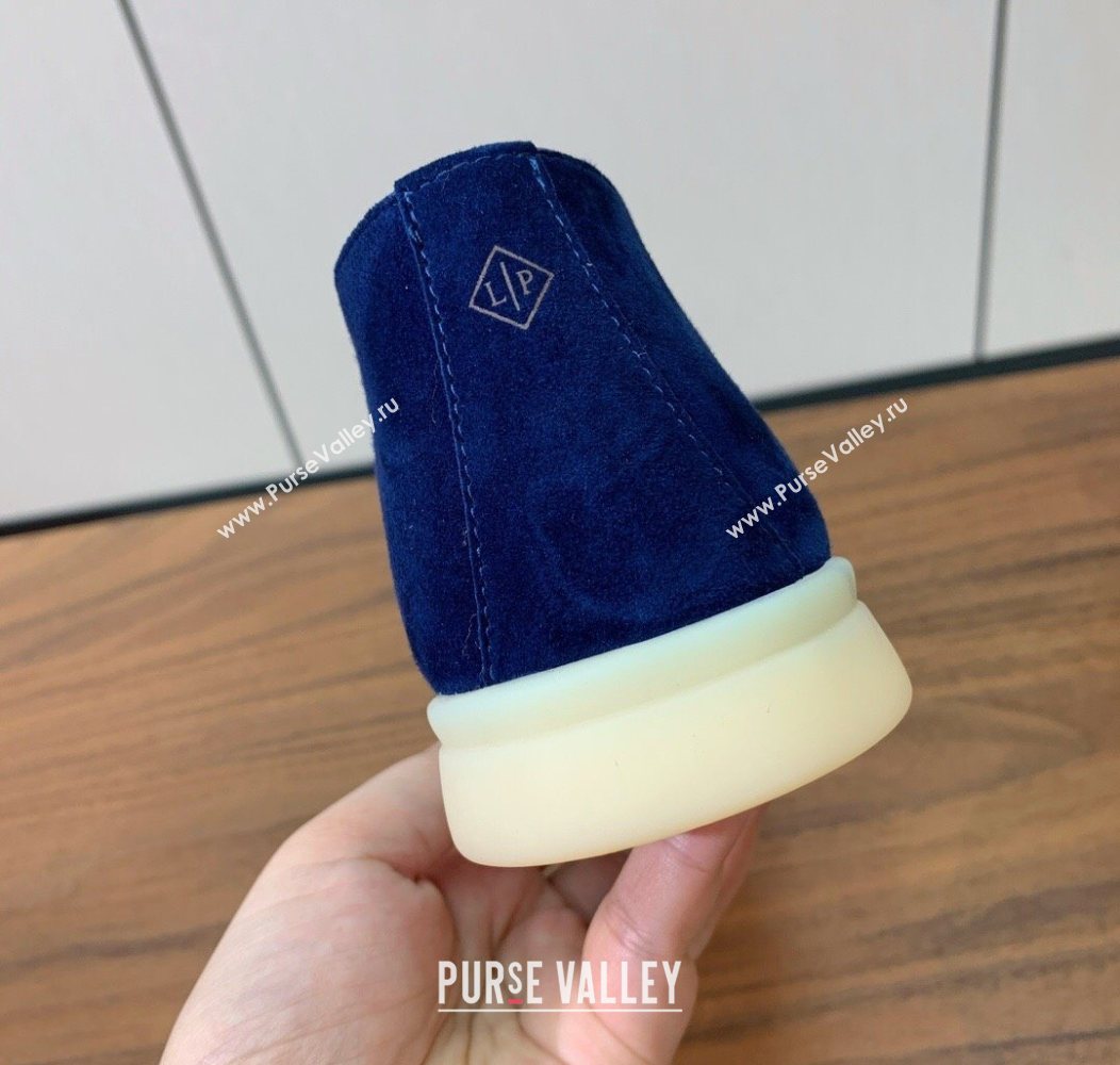Loro Piana Open Walk Suede High-top Loafers Dark Blue 2025 LP101101 (HH-251211038)