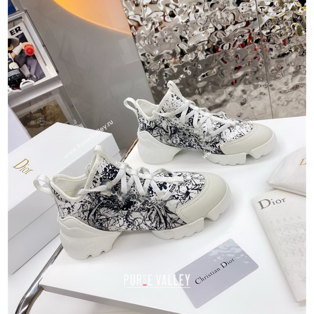Dior D-Connect Sneaker in Zodiac Printed Technical Fabric S17X 2021 (KW-210816051)