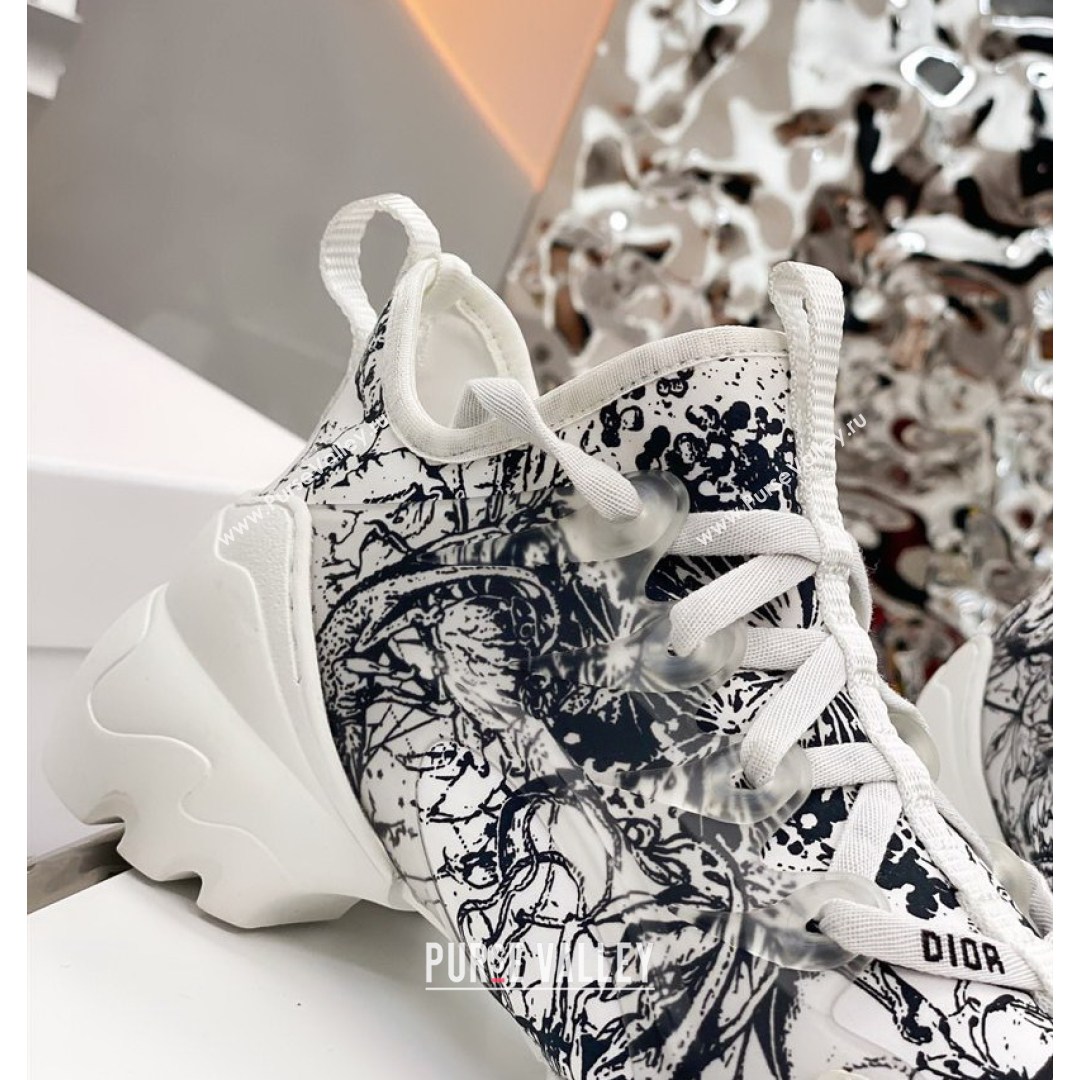 Dior D-Connect Sneaker in Zodiac Printed Technical Fabric S17X 2021 (KW-210816051)