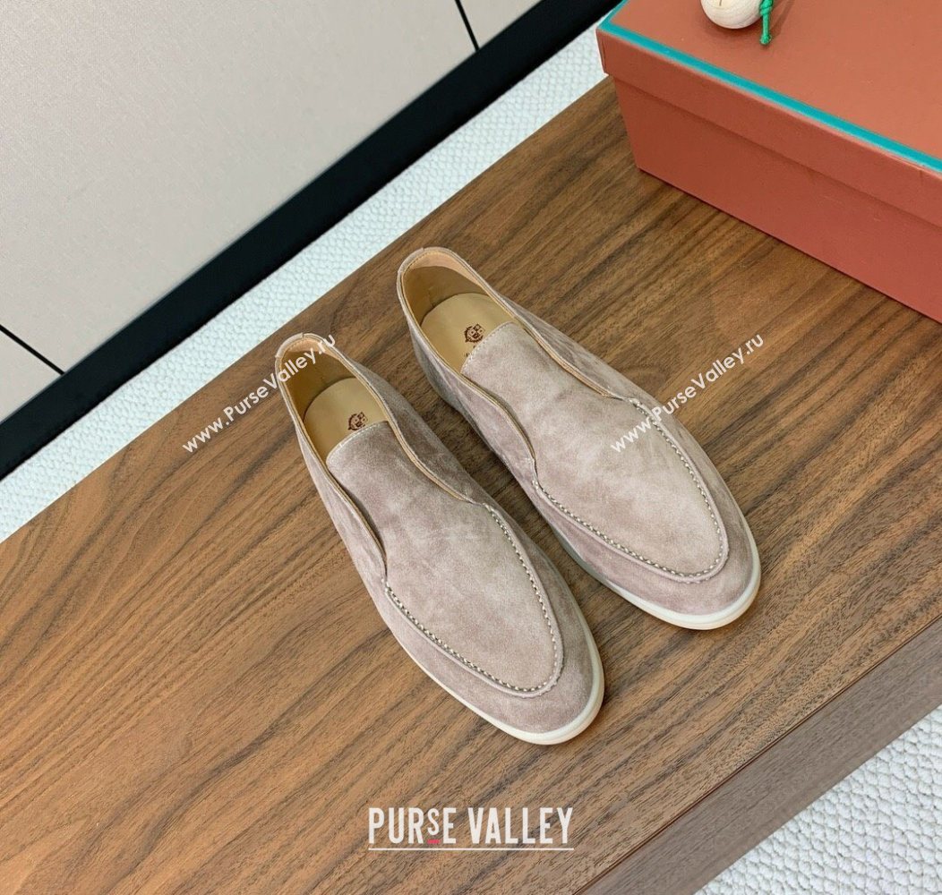 Loro Piana Open Walk Suede High-top Loafers Camel 2025 LP101101 (HH-251211039)