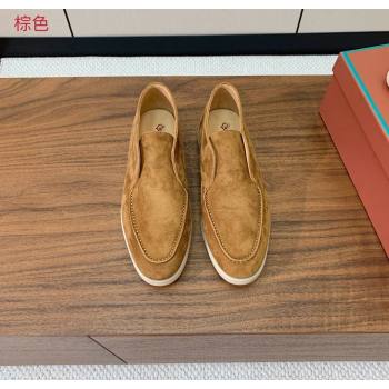 Loro Piana Open Walk Suede High-top Loafers Light Brown 2025 LP101101 (HH-251211040)