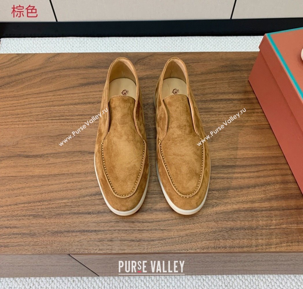 Loro Piana Open Walk Suede High-top Loafers Light Brown 2025 LP101101 (HH-251211040)