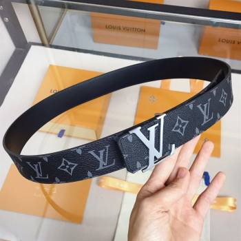 Louis Vuitton Monogram Canvas Belt 4cm with LV Buckle Brown/Grey/Silver 2021 (99-21011227)