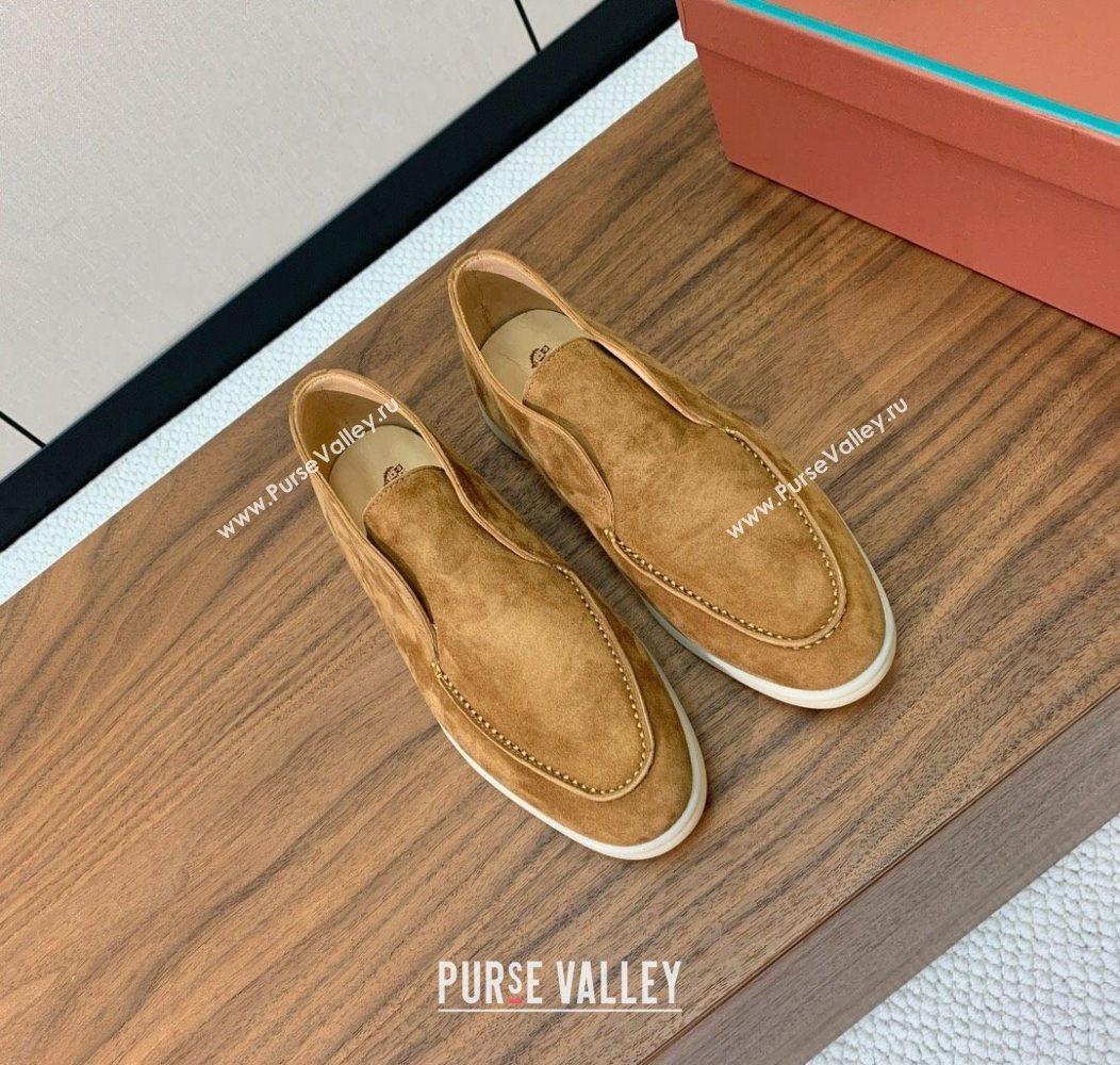 Loro Piana Open Walk Suede High-top Loafers Light Brown 2025 LP101101 (HH-251211040)