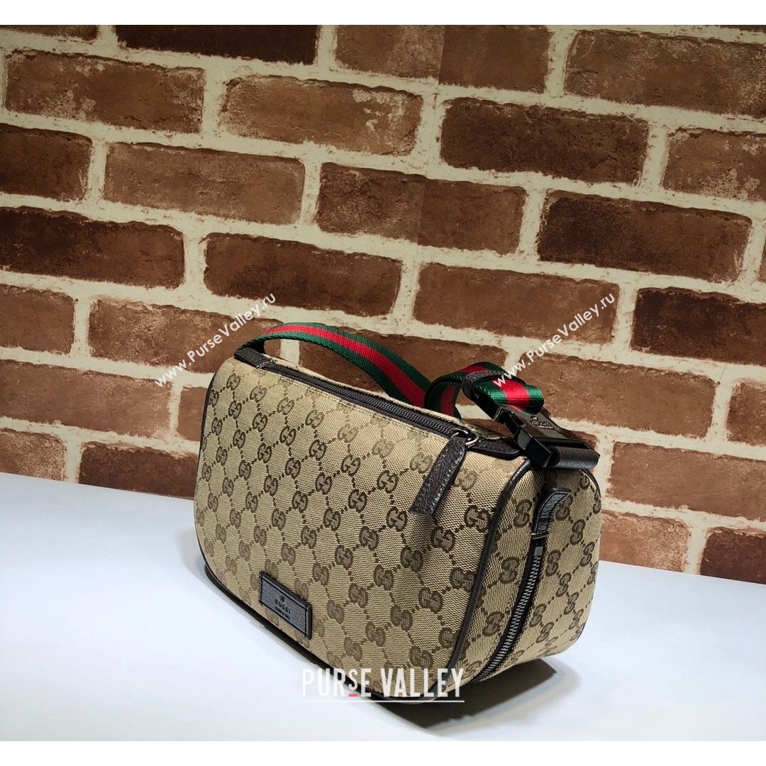 Gucci GG Canvas Shoulder Bag 449132 Beige 2021 (DLH-21090229)