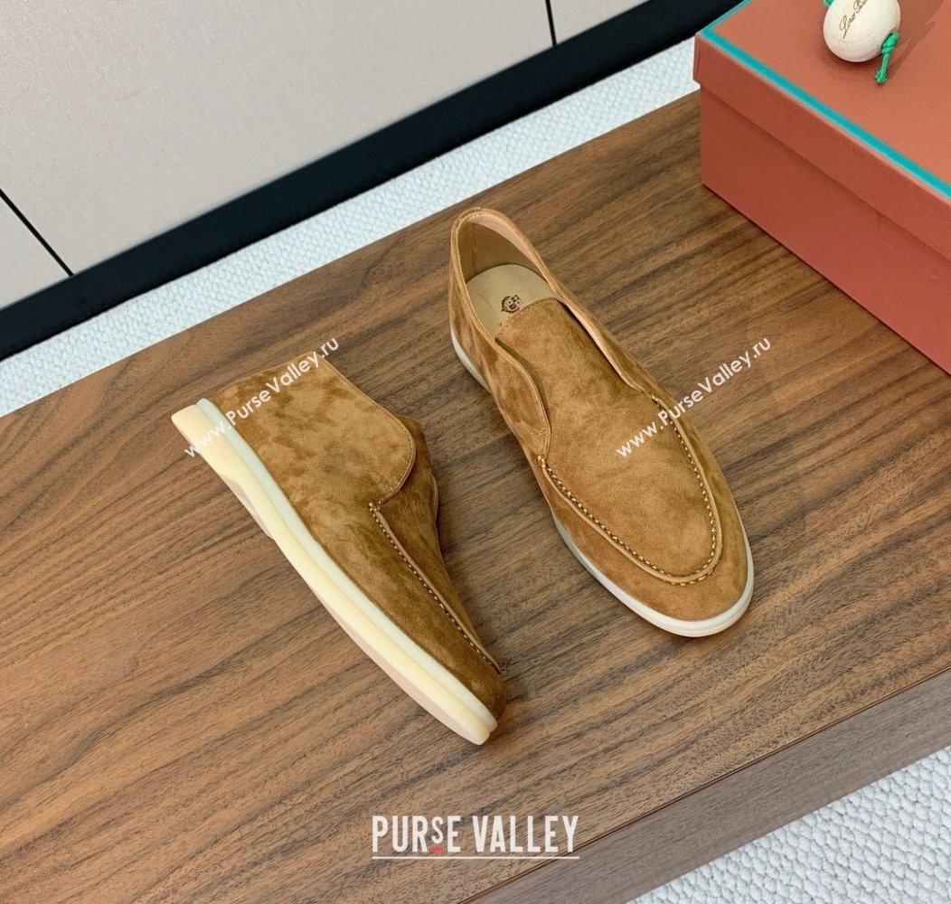 Loro Piana Open Walk Suede High-top Loafers Light Brown 2025 LP101101 (HH-251211040)