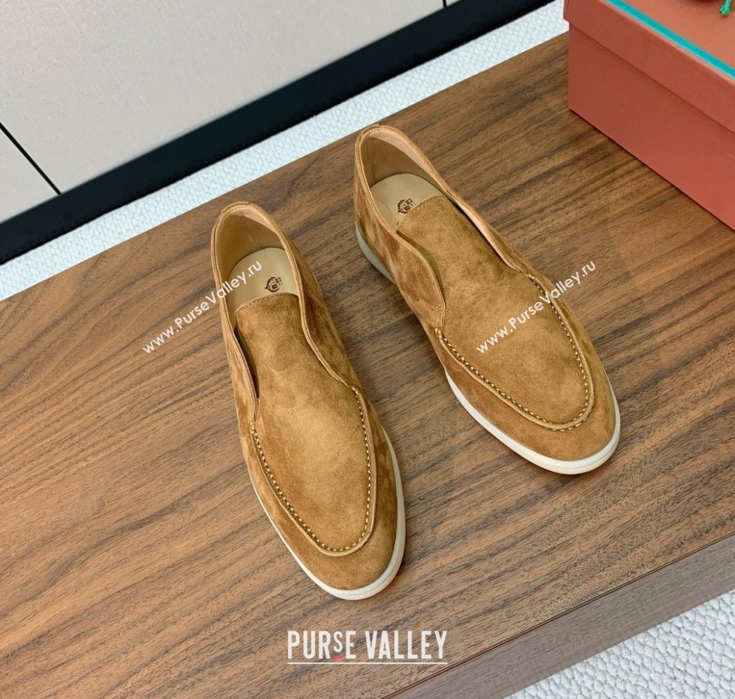 Loro Piana Open Walk Suede High-top Loafers Light Brown 2025 LP101101 (HH-251211040)