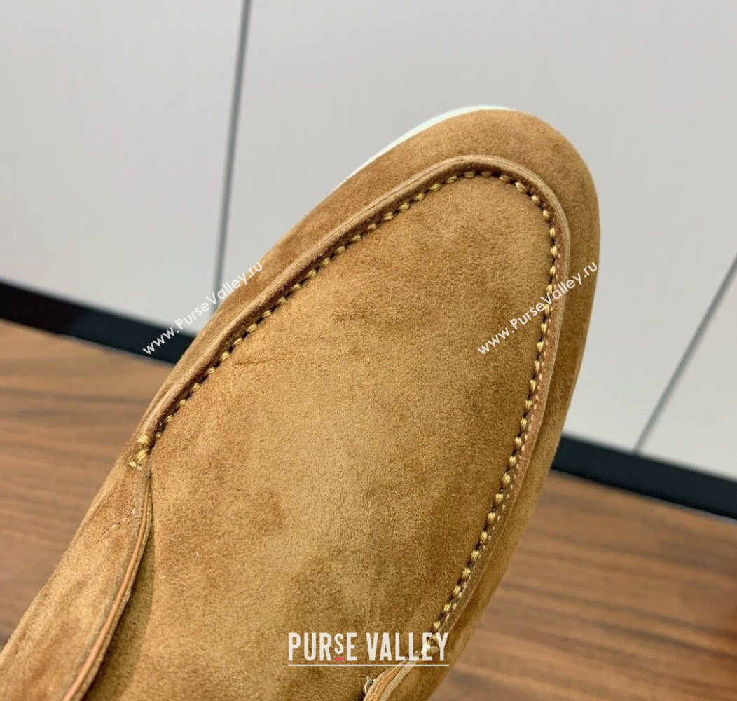 Loro Piana Open Walk Suede High-top Loafers Light Brown 2025 LP101101 (HH-251211040)