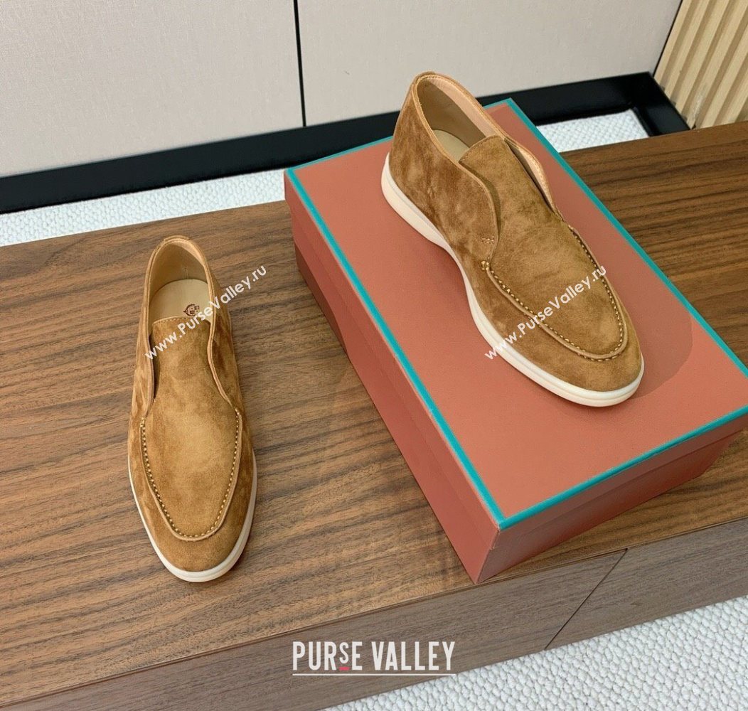 Loro Piana Open Walk Suede High-top Loafers Light Brown 2025 LP101101 (HH-251211040)