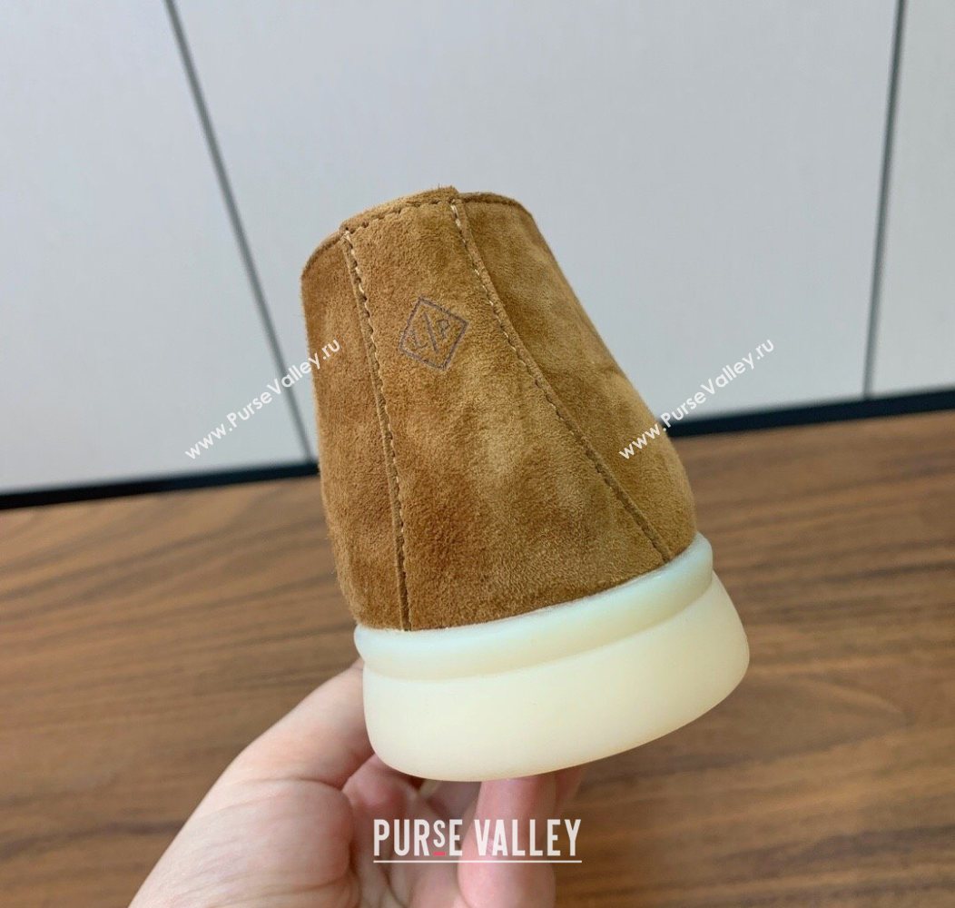 Loro Piana Open Walk Suede High-top Loafers Light Brown 2025 LP101101 (HH-251211040)