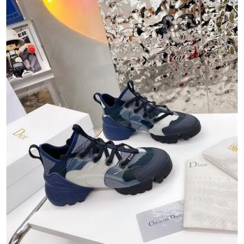 Dior D-Connect Sneaker in Zodiac Printed Technical Fabric DS11 Blue 2021 (KW-210816062)