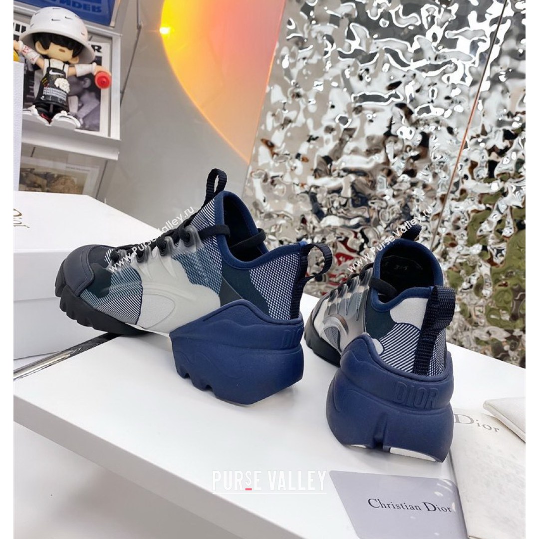 Dior D-Connect Sneaker in Zodiac Printed Technical Fabric DS11 Blue 2021 (KW-210816062)