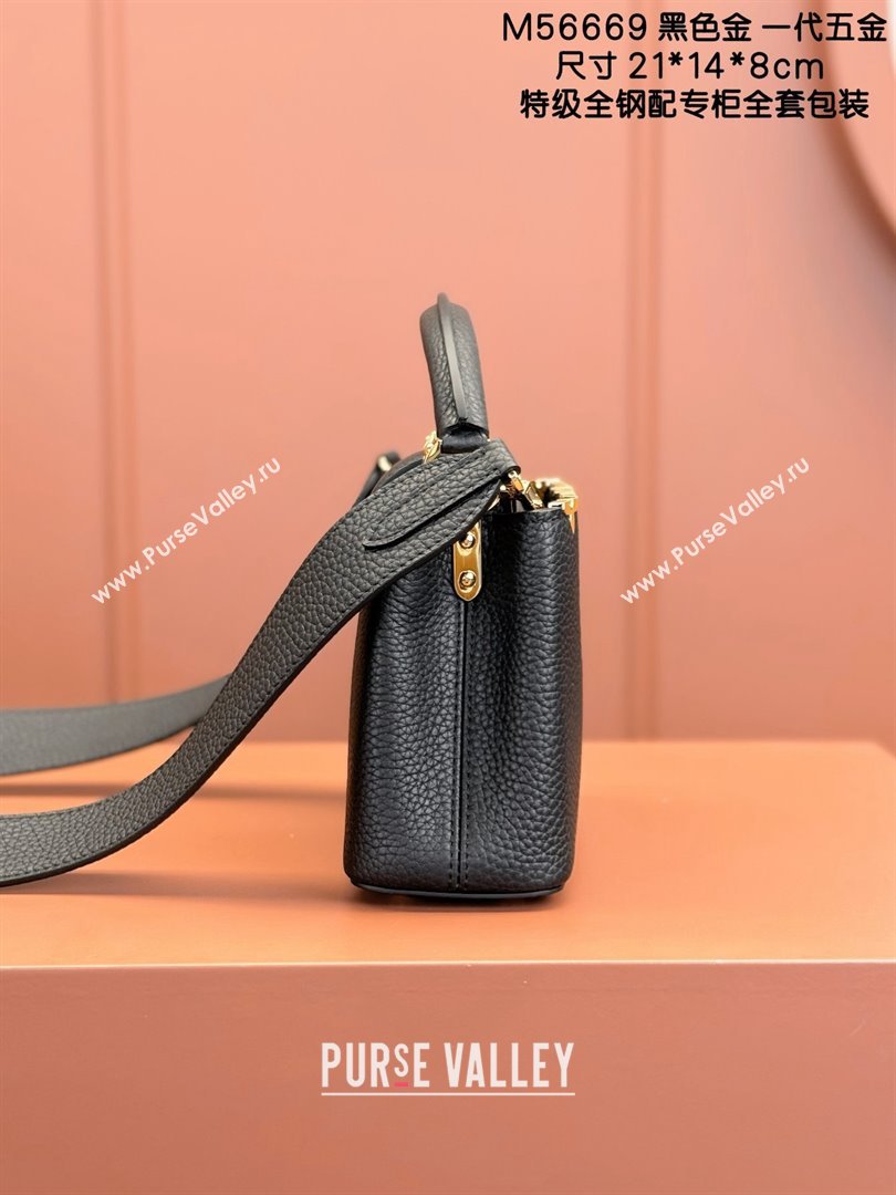 Louis Vuitton Capucines Mini Bag in Taurillon Leather M56669 Black 2024 (K-24123016)