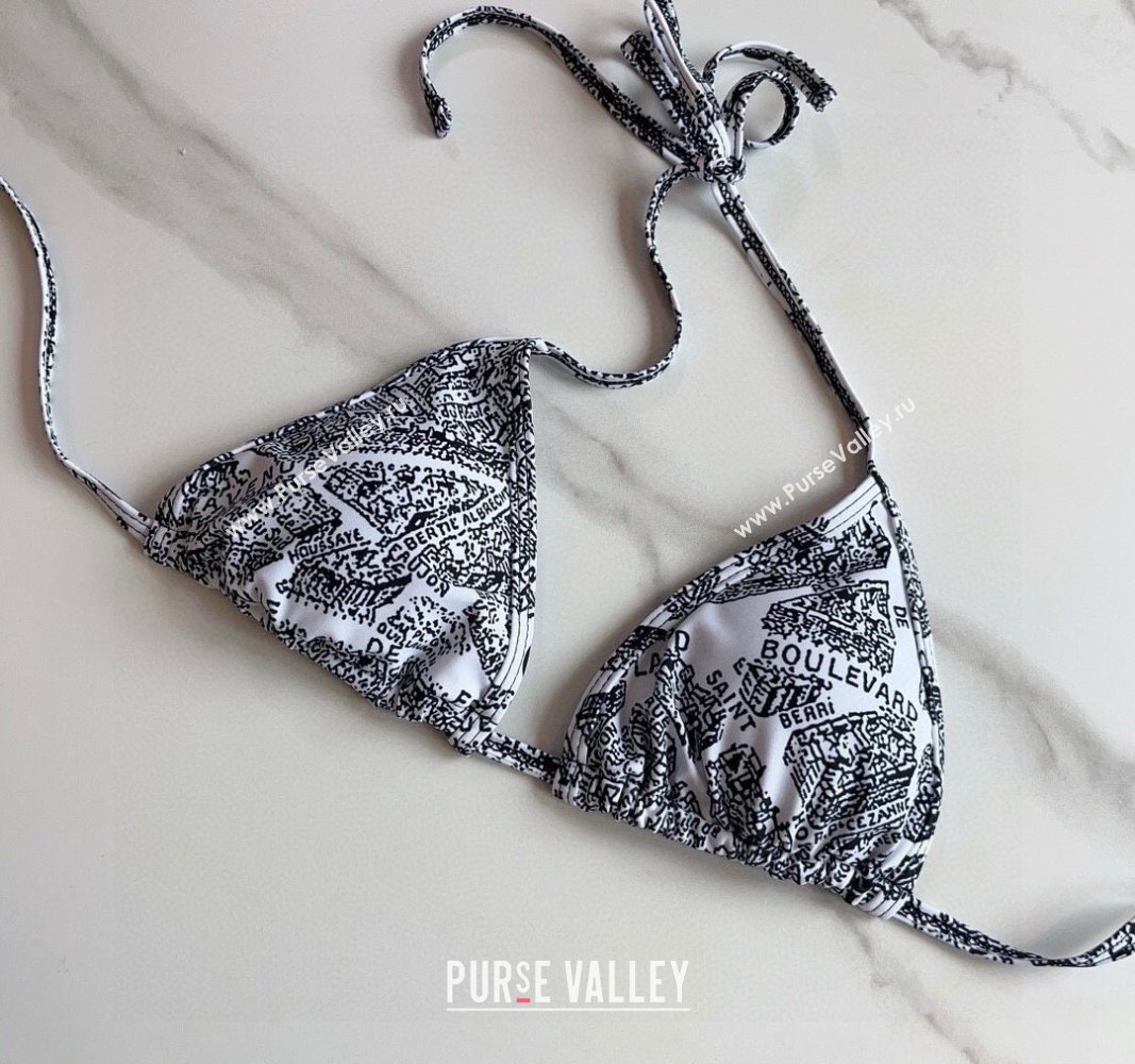 Dior Plan de Paris Two Pieces Swimwear White 2024 (XMN-240306085)