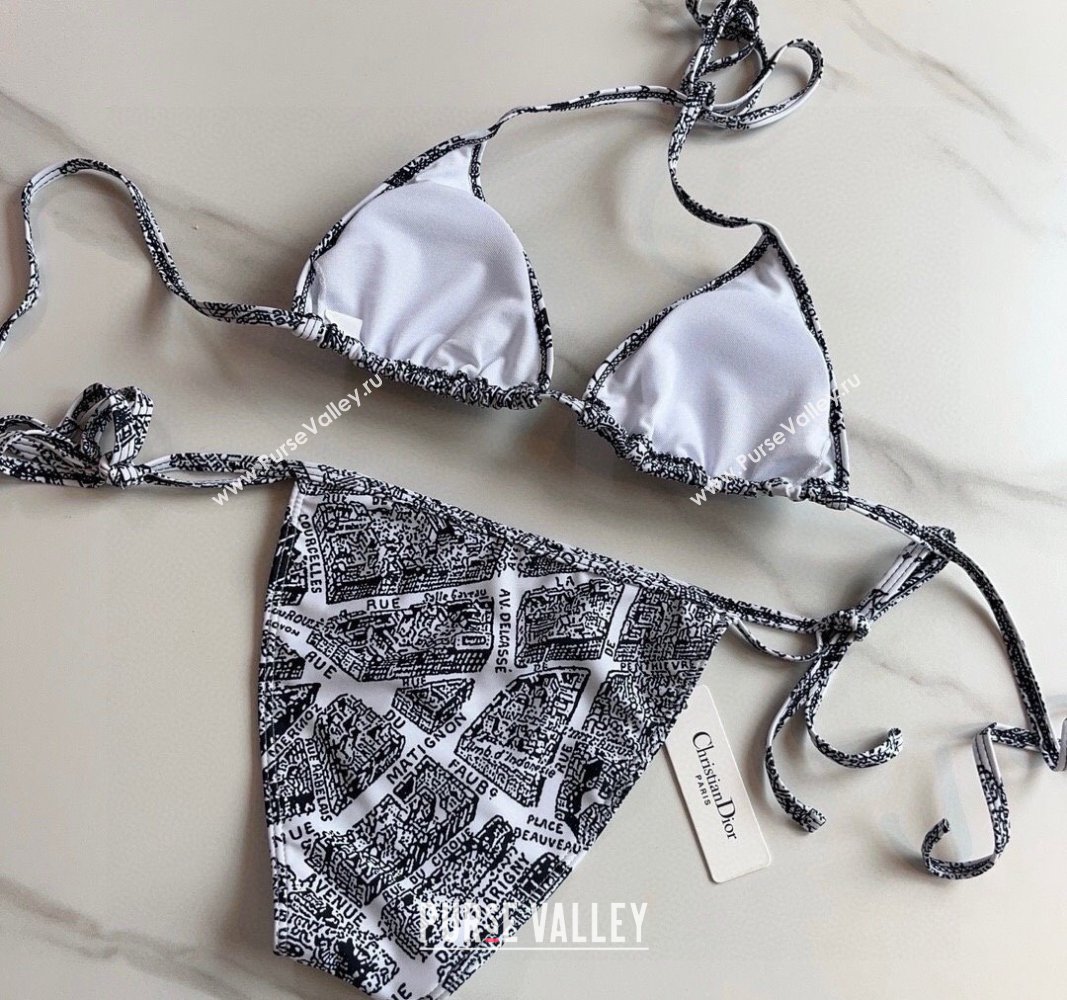 Dior Plan de Paris Two Pieces Swimwear White 2024 (XMN-240306085)