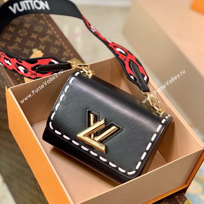 Louis Vuitton Twist PM Bag in Stitching Epi Leather M58723 Black 2021 Wild at Heart (KI-21101512)