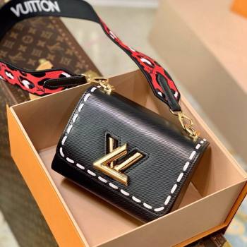 Louis Vuitton Twist PM Bag in Stitching Epi Leather M58723 Black 2021 Wild at Heart (KI-21101512)