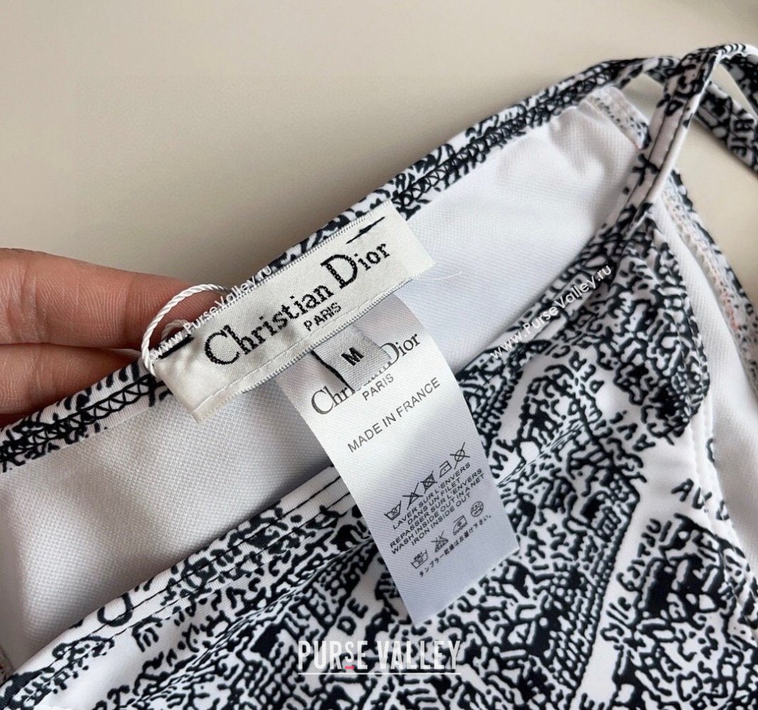 Dior Plan de Paris Two Pieces Swimwear White 2024 (XMN-240306085)