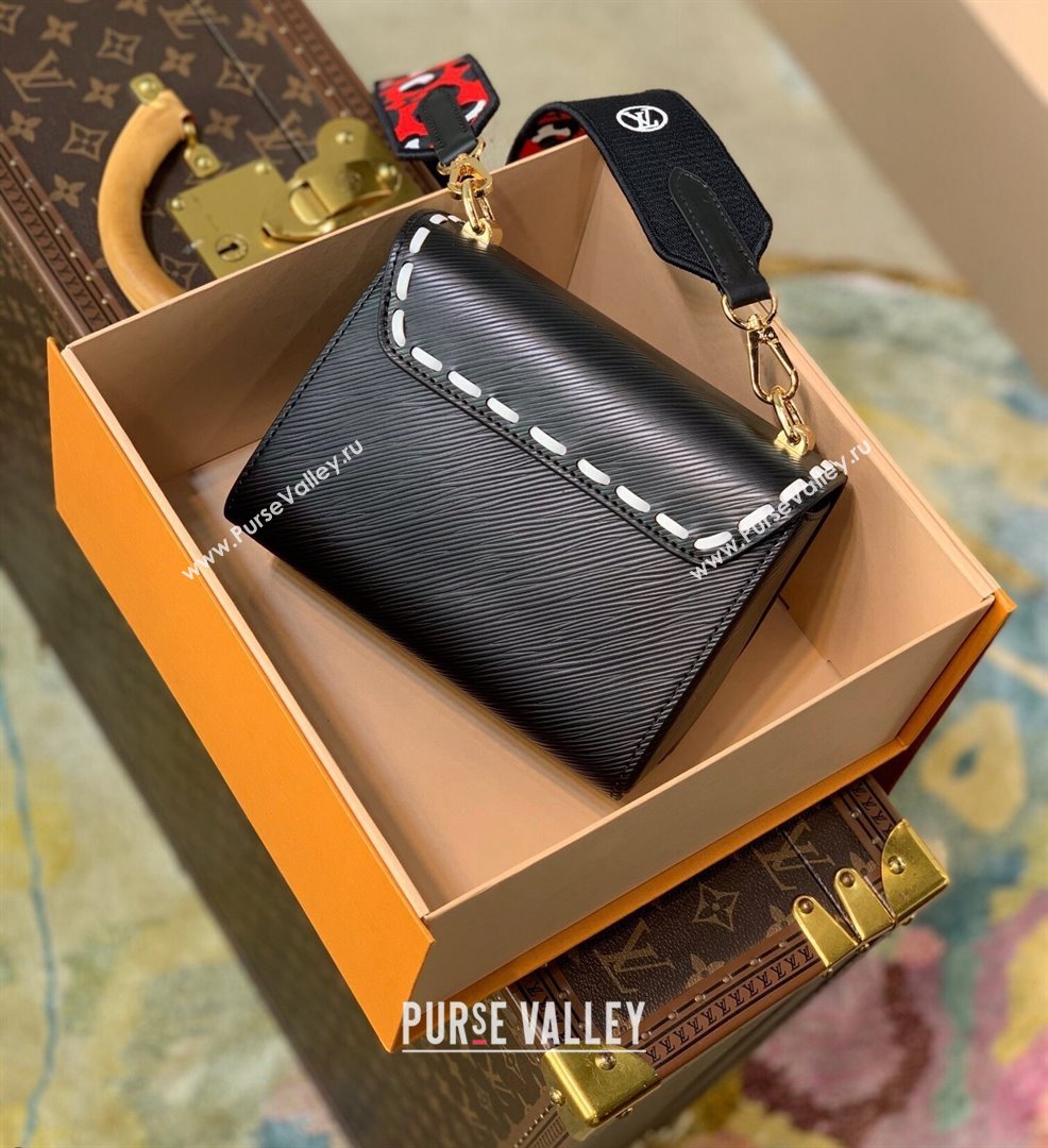 Louis Vuitton Twist PM Bag in Stitching Epi Leather M58723 Black 2021 Wild at Heart (KI-21101512)