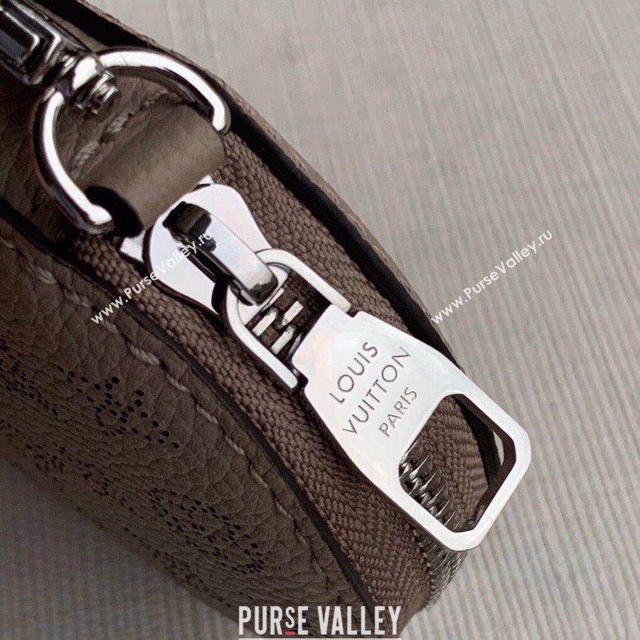 Louis Vuitton Mahina Monogram Perforated Bella Bucket Bag M57201 Galet Grey 2025 (KI-250121016)