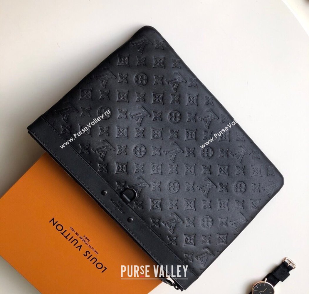 Louis Vuitton Discovery Pochette Pouch in Monogram Leather Black 2025 M62903 (KI-250811003)