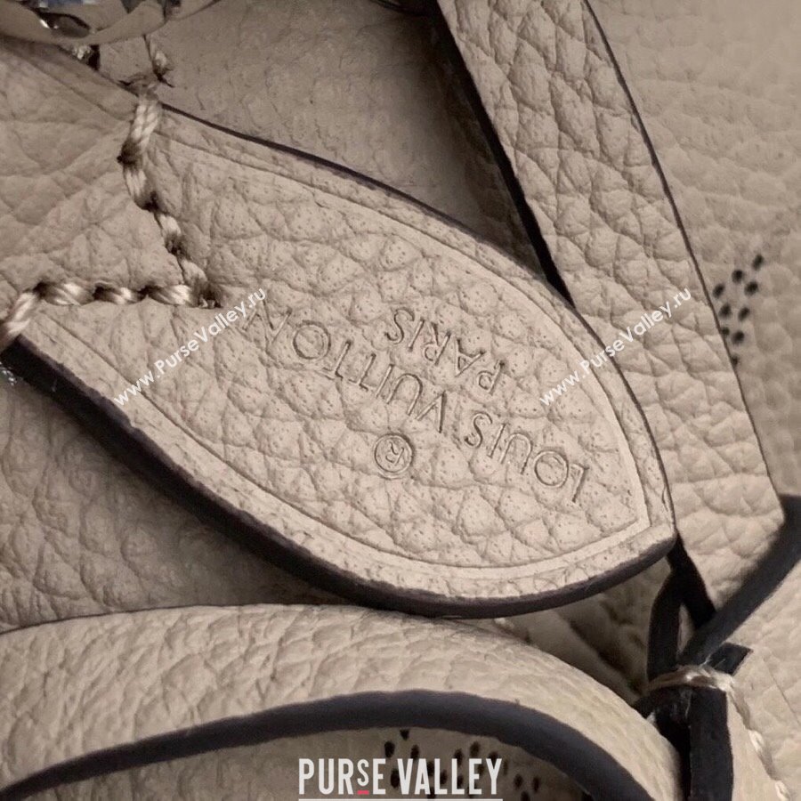 Louis Vuitton Mahina Monogram Perforated Bella Bucket Bag M57201 Galet Grey 2025 (KI-250121016)