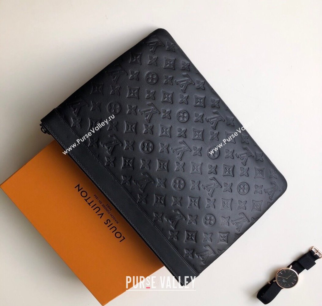 Louis Vuitton Discovery Pochette Pouch in Monogram Leather Black 2025 M62903 (KI-250811003)