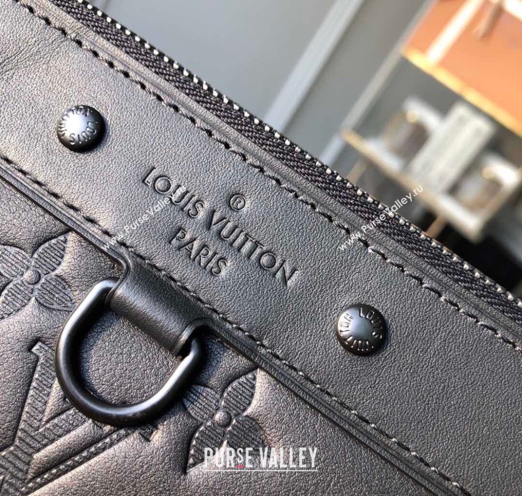 Louis Vuitton Discovery Pochette Pouch in Monogram Leather Black 2025 M62903 (KI-250811003)