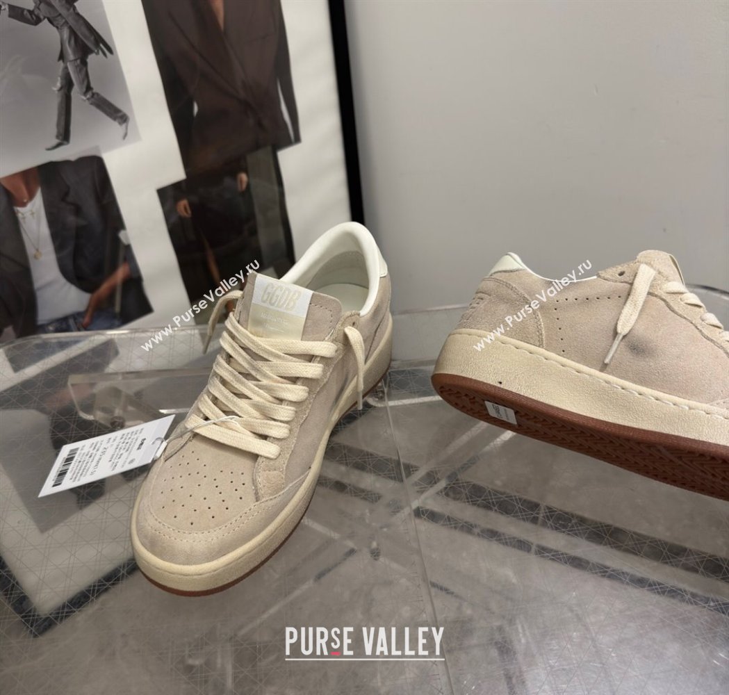 Golden Goose Womens Ball Star 2 Sneakers in grey suede with white leather star and heel tab 2025 0221 (13-250221009)