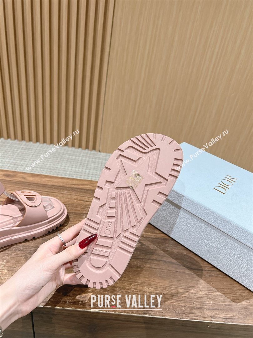 Dior 30 Montaigne CD Calfskin Sandals Pink/Brown 02 2024 (KL-24052314)