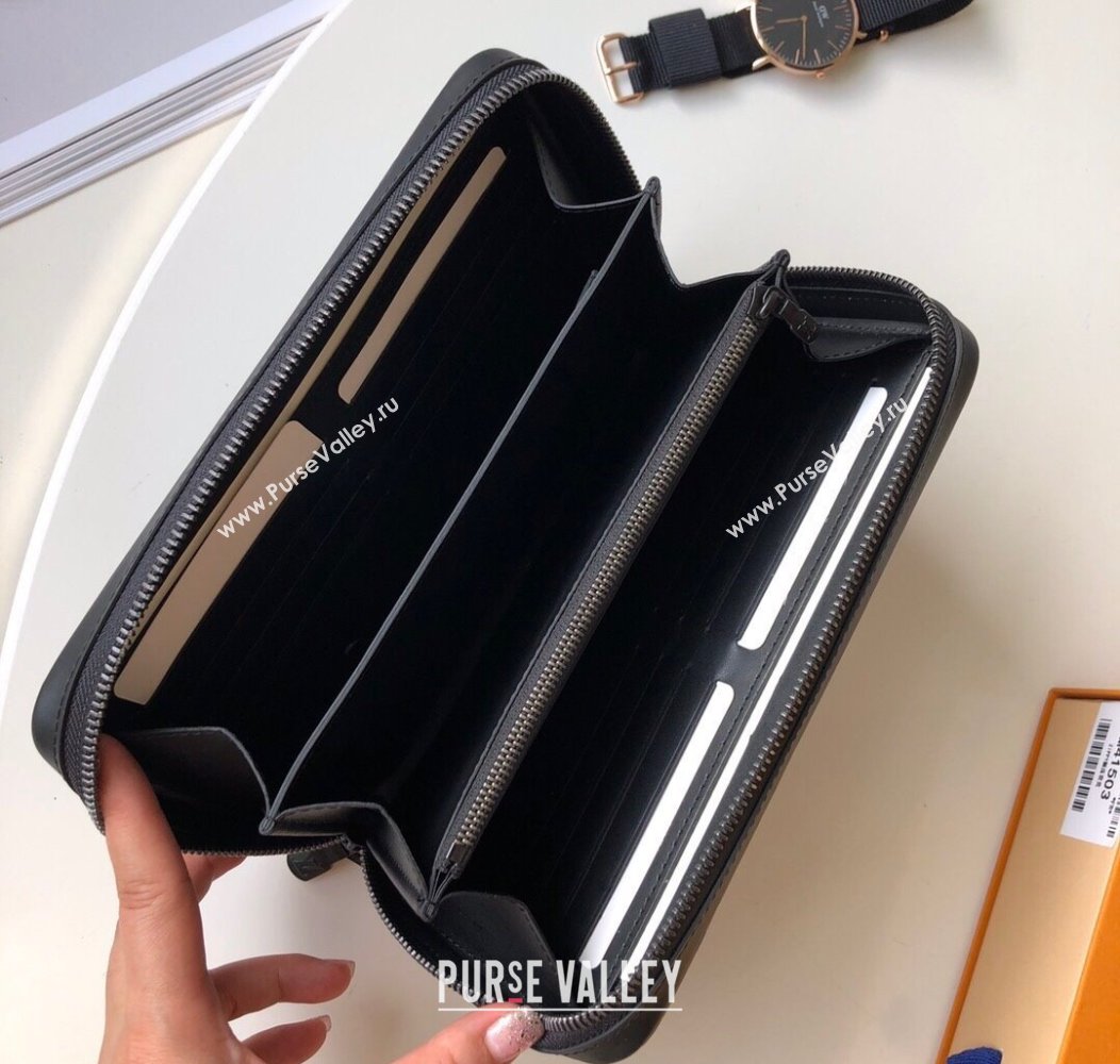 Louis Vuitton Zippy Large Wallet in Monogram Leather Black 2025 M41503 (KI-250811004)