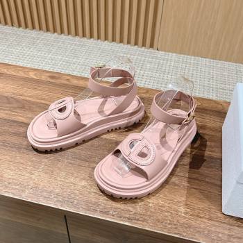 Dior 30 Montaigne CD Calfskin Sandals Pink/Pink 2024 (KL-24052315)