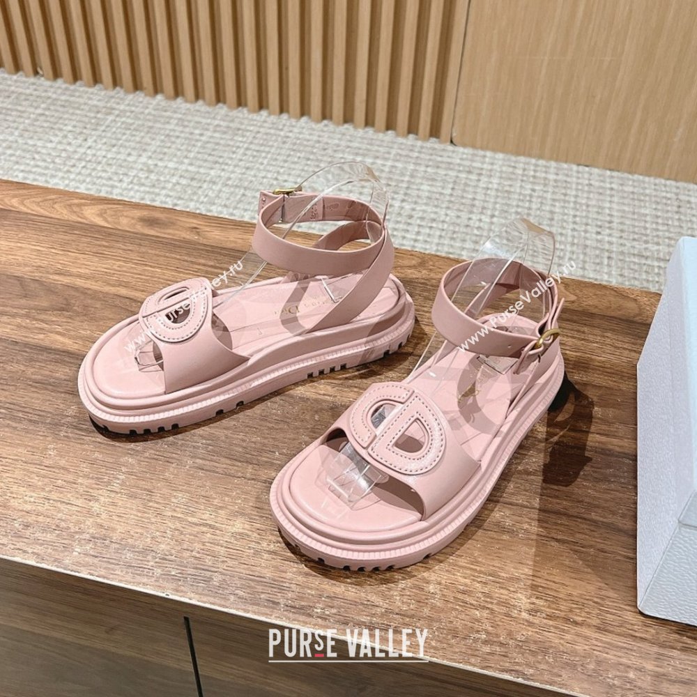 Dior 30 Montaigne CD Calfskin Sandals Pink/Pink 2024 (KL-24052315)