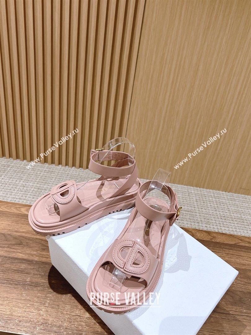 Dior 30 Montaigne CD Calfskin Sandals Pink/Pink 2024 (KL-24052315)