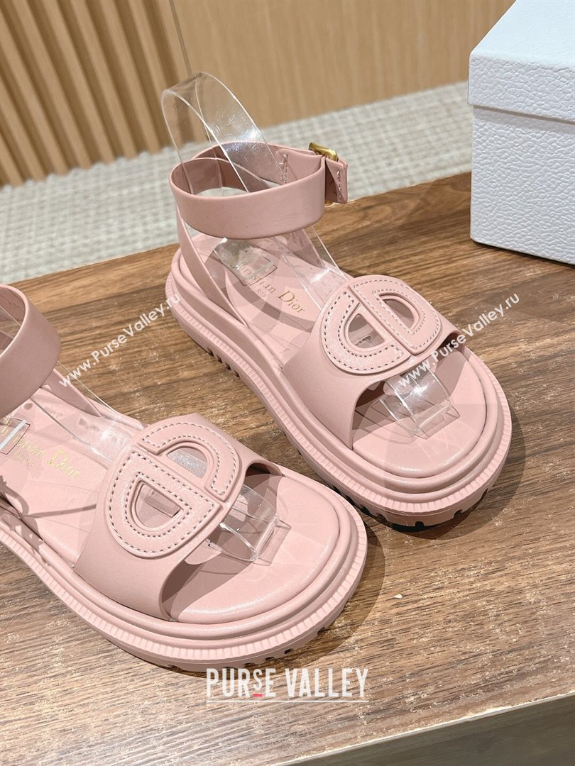 Dior 30 Montaigne CD Calfskin Sandals Pink/Pink 2024 (KL-24052315)