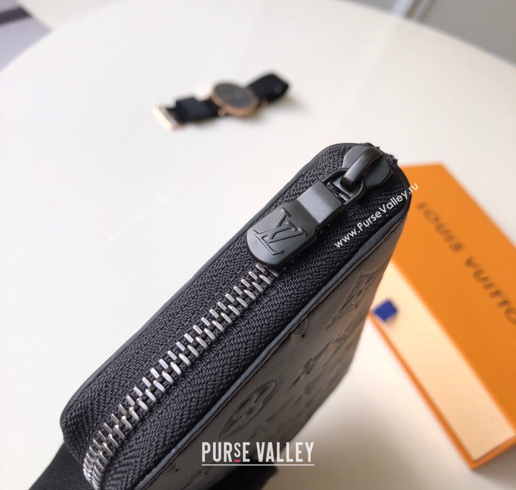 Louis Vuitton Zippy Vertical Wallet in Monogram Leather Black 2025 M62902 (KI-250811005)