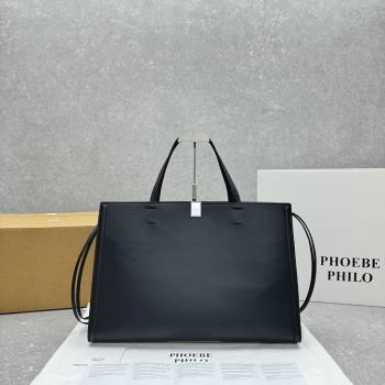 Phoebe Philo Medium Kit Cabas Tote Bag in Calf Leather 9415 Black 2024 (NM-24071902)