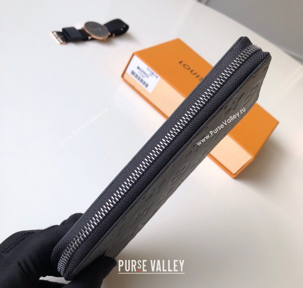Louis Vuitton Zippy Vertical Wallet in Monogram Leather Black 2025 M62902 (KI-250811005)
