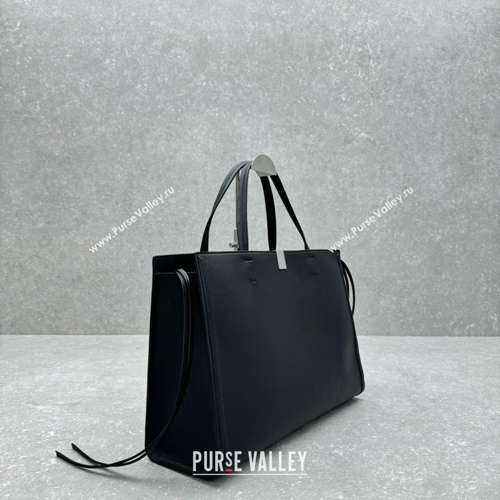 Phoebe Philo Medium Kit Cabas Tote Bag in Calf Leather 9415 Black 2024 (NM-24071902)