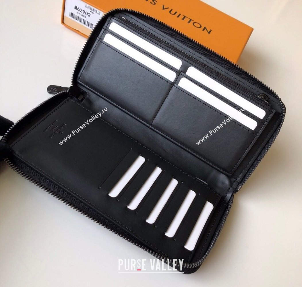 Louis Vuitton Zippy Vertical Wallet in Monogram Leather Black 2025 M62902 (KI-250811005)