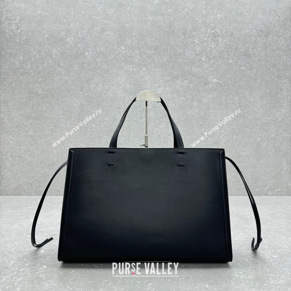 Phoebe Philo Medium Kit Cabas Tote Bag in Calf Leather 9415 Black 2024 (NM-24071902)