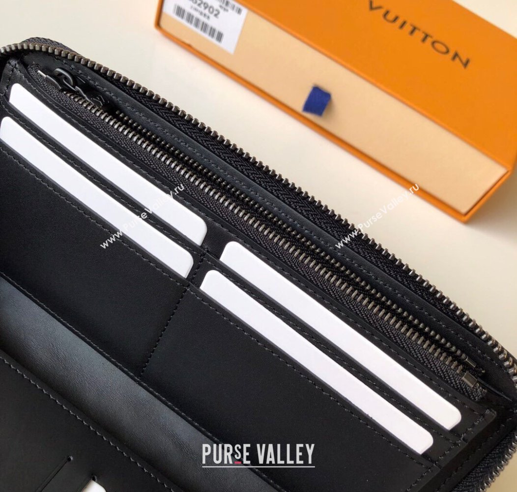 Louis Vuitton Zippy Vertical Wallet in Monogram Leather Black 2025 M62902 (KI-250811005)