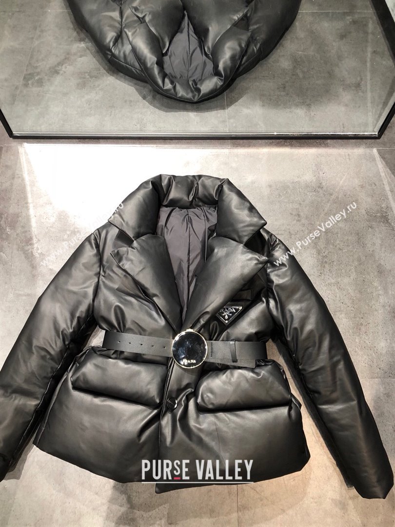 Prada Lambskin Down Jacket P110937 Black 2023 (Q-23110937)