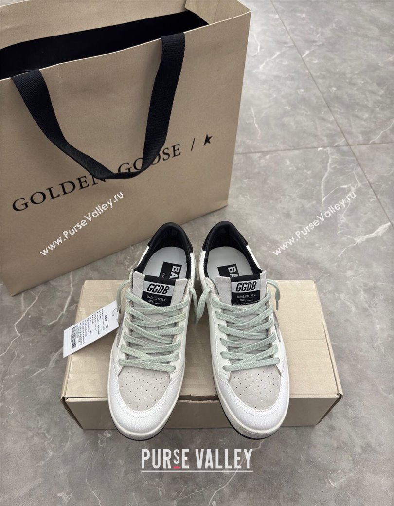 Golden Goose Women’s Ball Star LTD Sneakers with grey suede star and black textured leather heel tab 2025 0221 (13-250221013)