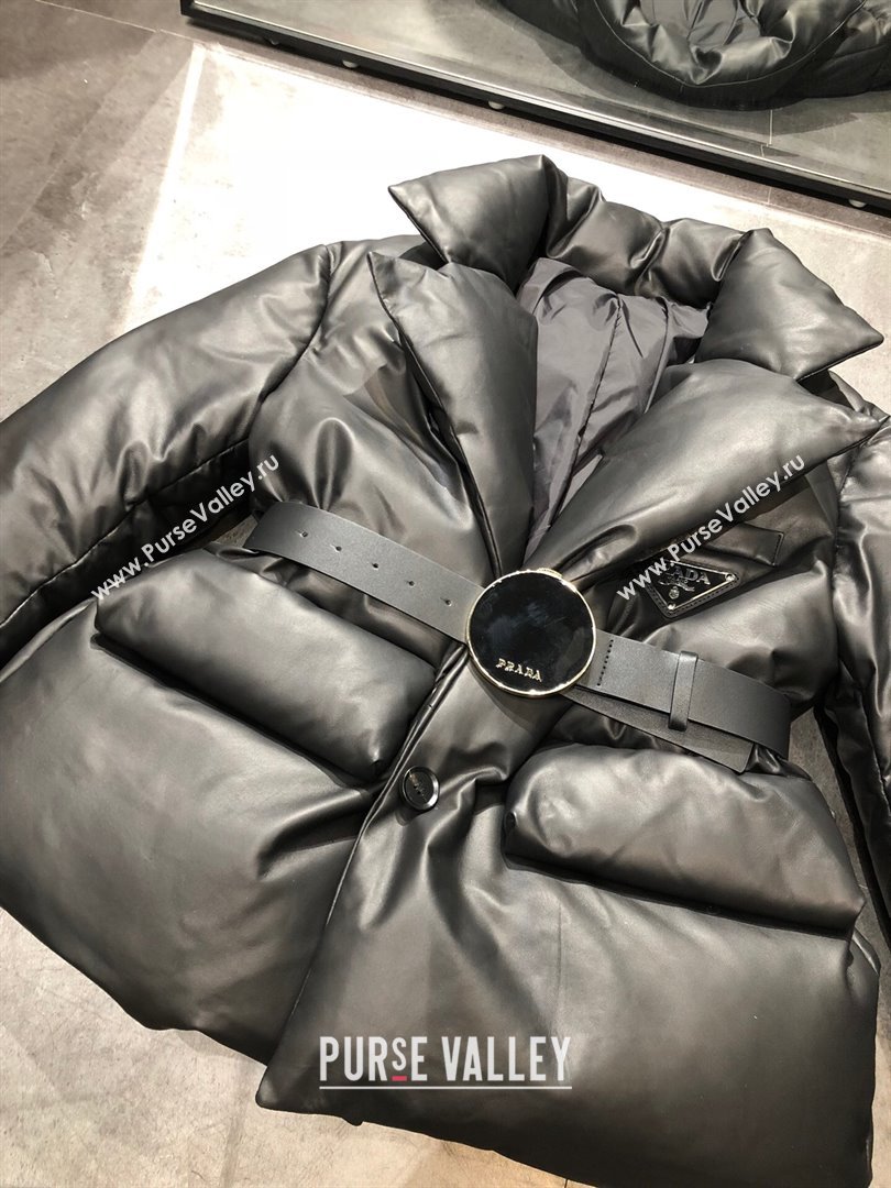 Prada Lambskin Down Jacket P110937 Black 2023 (Q-23110937)