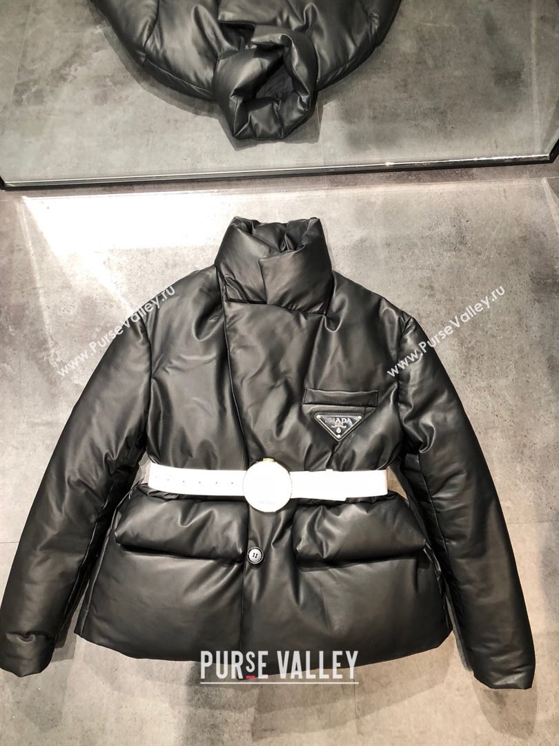 Prada Lambskin Down Jacket P110937 Black 2023 (Q-23110937)