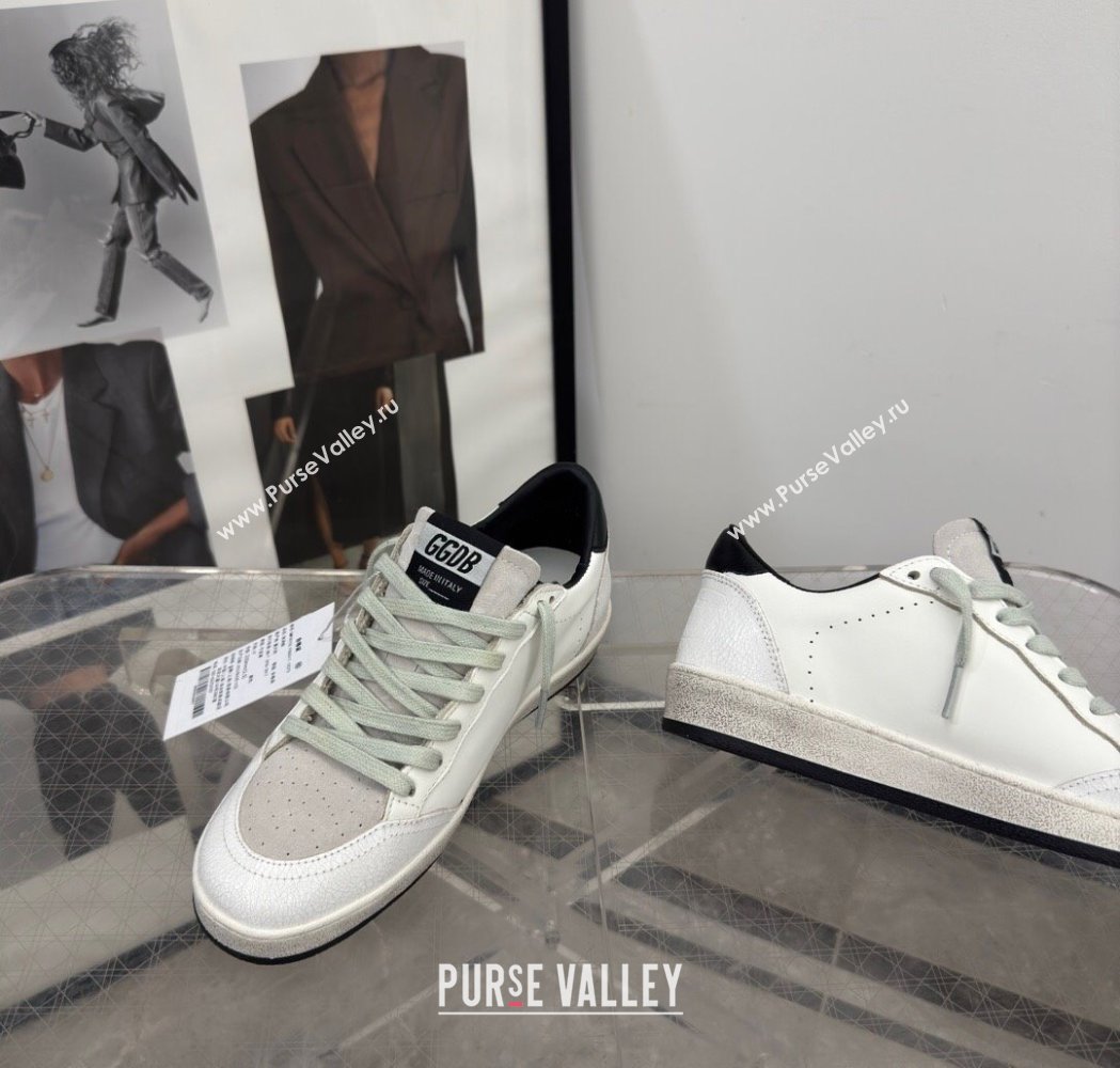 Golden Goose Women’s Ball Star LTD Sneakers with grey suede star and black textured leather heel tab 2025 0221 (13-250221013)