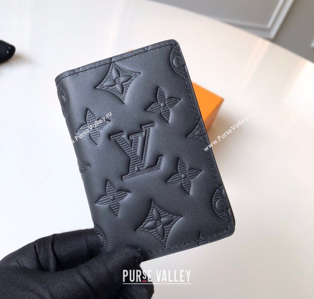 Louis Vuitton Monogram Shadow Wallet in Monogram Leather Black 2025 M62899 (KI-250811008)